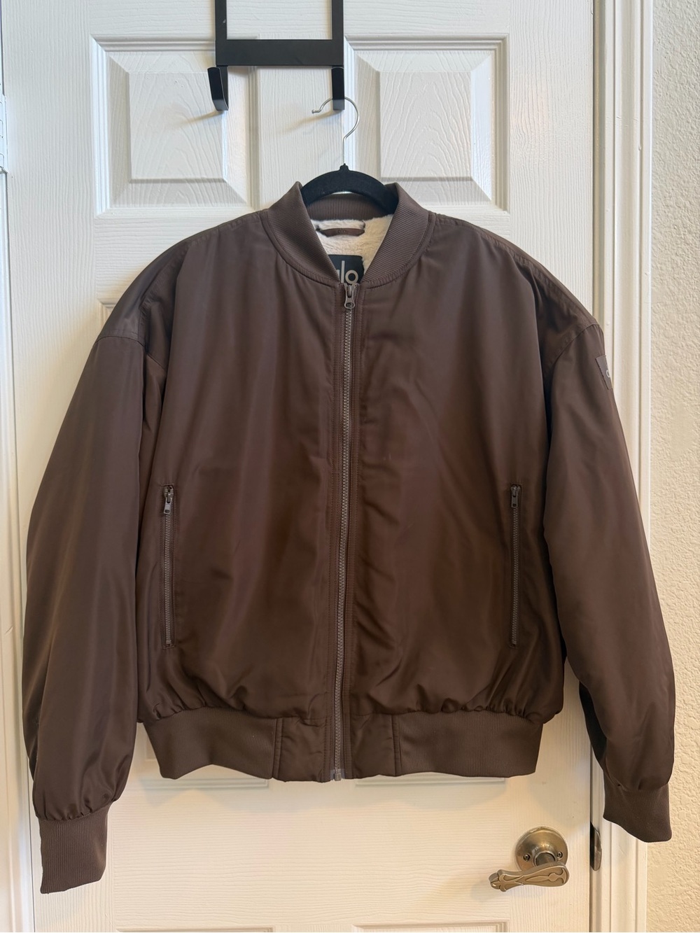 ALO Yoga Espresso Faux Fur Urbanite Bomber